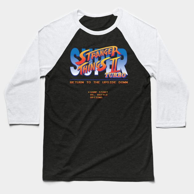 Super Stranger Things 2 Baseball T-Shirt by iannorrisart